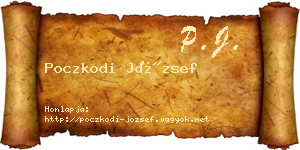 Poczkodi József névjegykártya