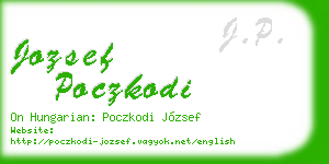 jozsef poczkodi business card