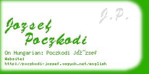 jozsef poczkodi business card